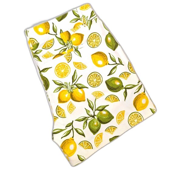 Isaac Mizrahi | Lemon & Lime Citrus Print Tailored White Shorts | Size 12 - Picture 7 of 12